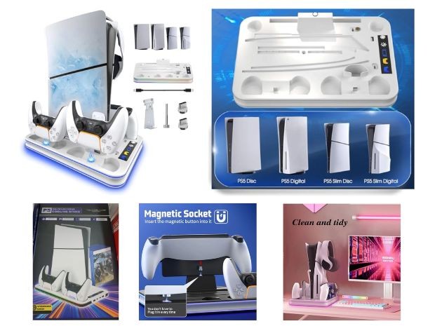 &u+ BASE CARGADORA JOYSTICK PS5 FAT SLIM PRO (6506C)